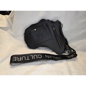Orijin Culture Africa Black Leather Crossbody Fanny Pack